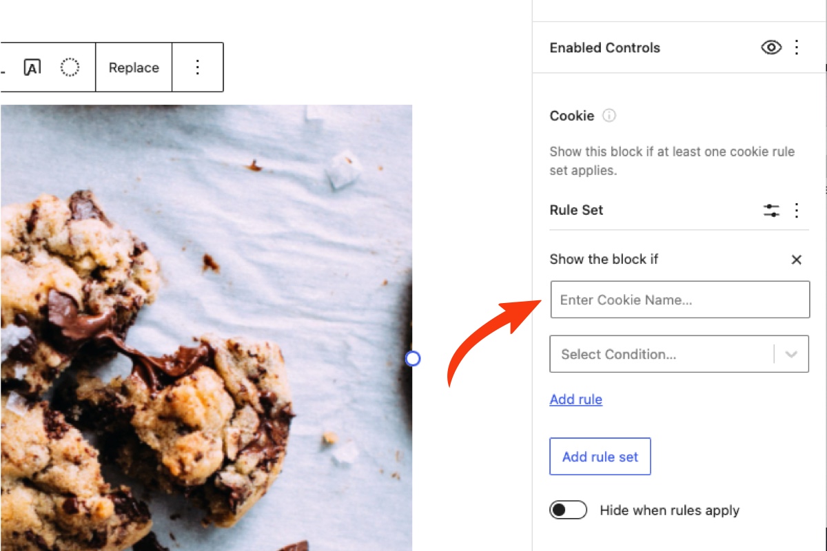 Setting Cookie Example How to Use the Cookie Control - Block Visibility
